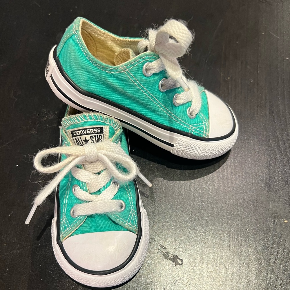 Toddler converse, blue/teal chucks